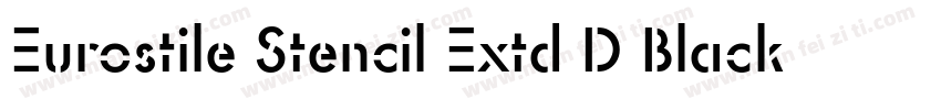 Eurostile Stencil Extd D Black字体转换